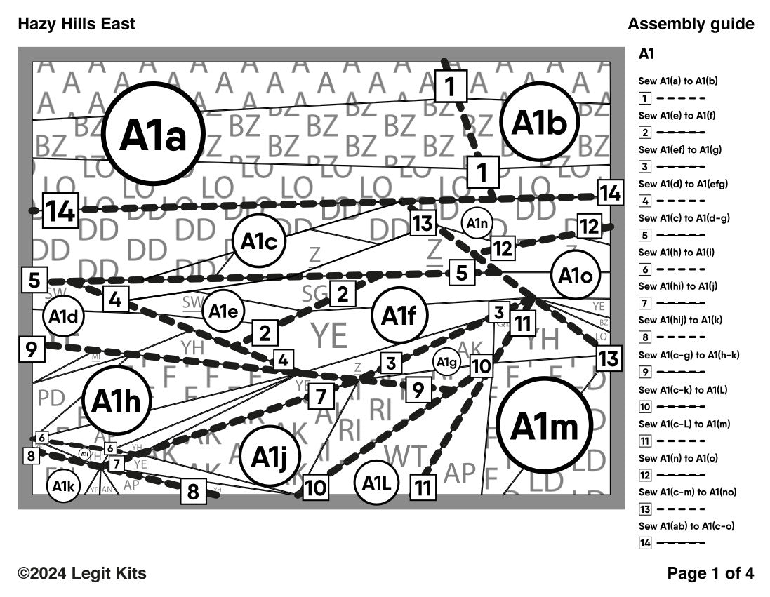 Hazy Hills East Quilt Kit (CONFETTI)