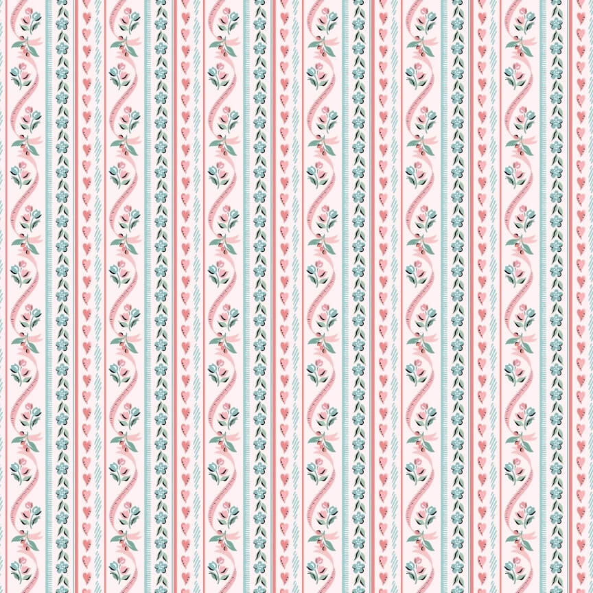 Granny's Sewing Room - Pillow Ticking - Pink