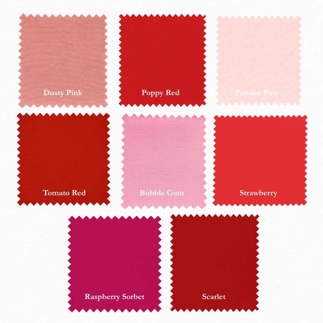 Supreme Solids - One Yard Bundle - 8 pack (Pink & Reds)