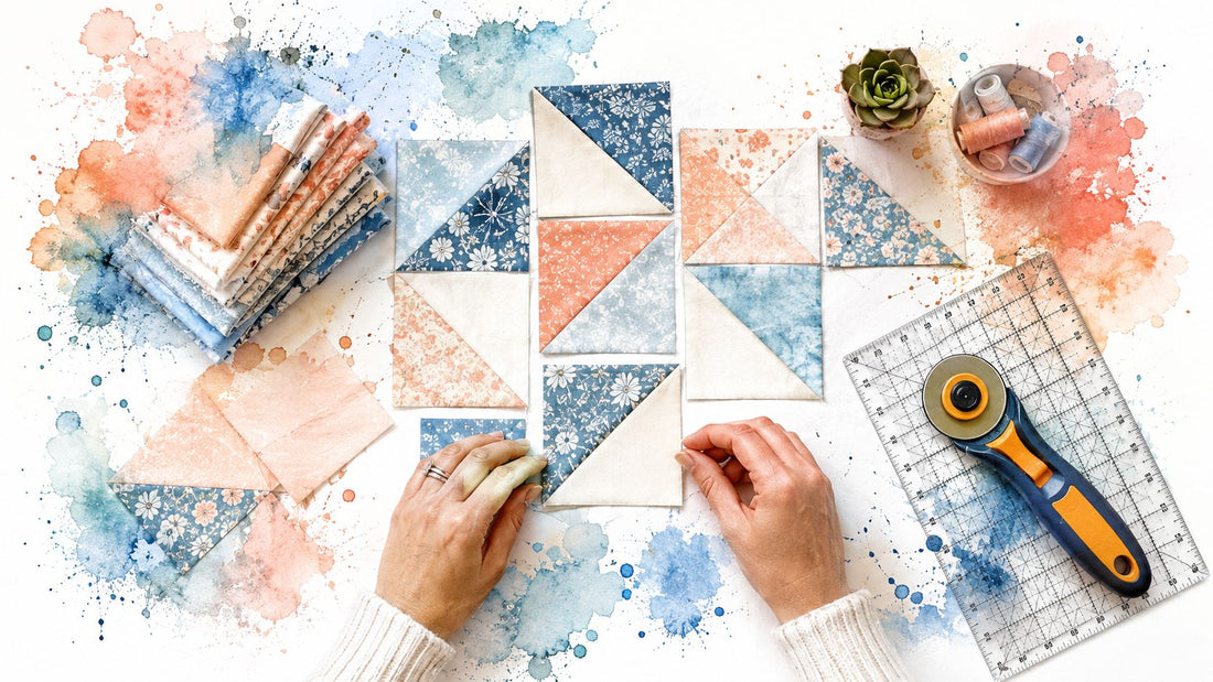How to Make Half Square Triangles the Easy Way