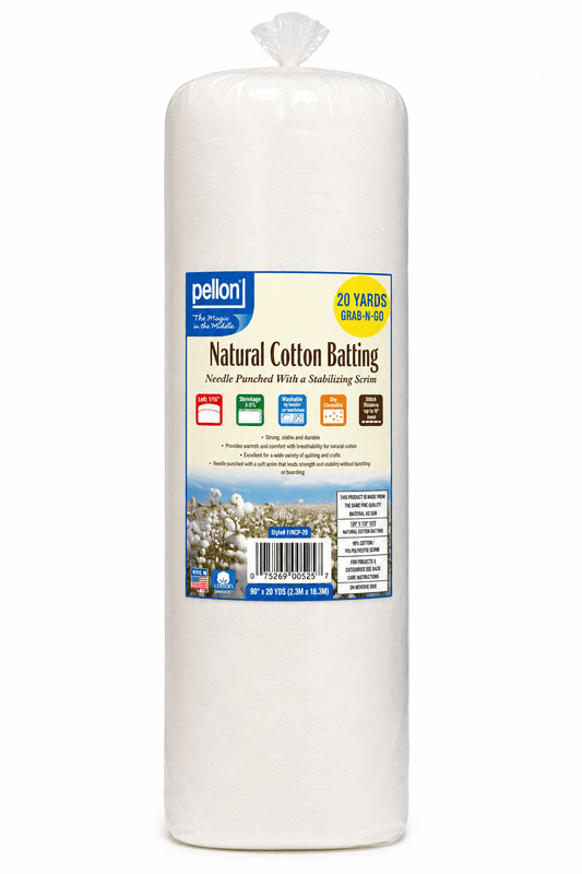 Pellon® Natural Cotton Batting With Scrim 90" x 20 Yard Roll