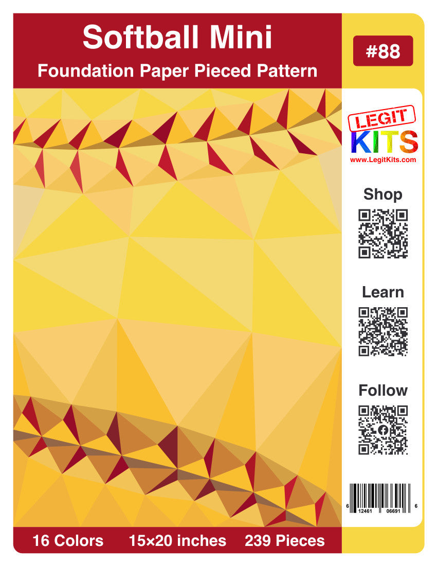 Softball Mini Quilt Kit