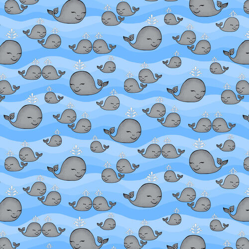 Comfy Flannel - Whales