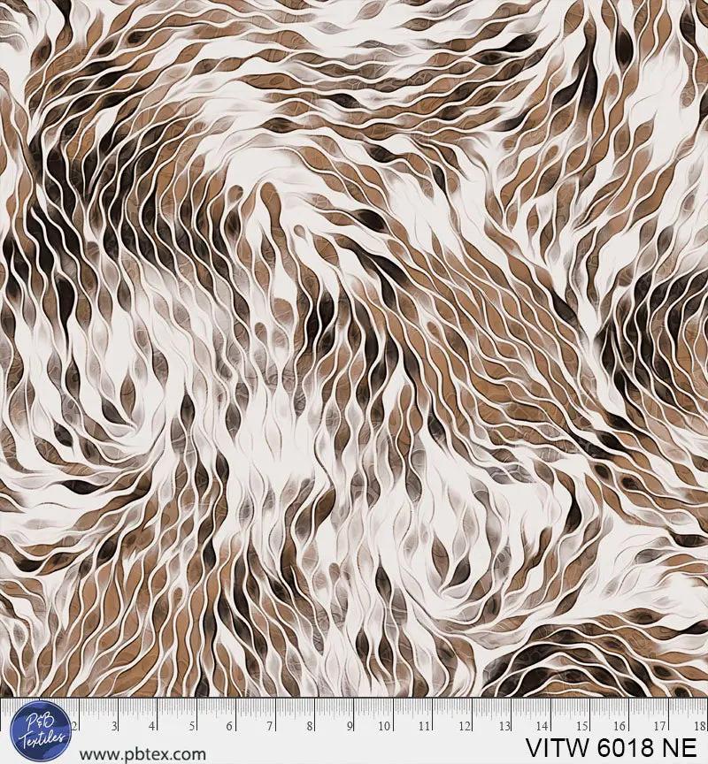 Vitality Chic Brown Cotton 108" Wideback Fabric per yard