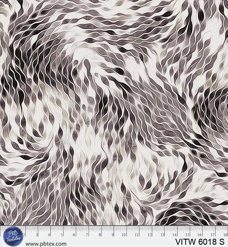 Vitality Chic Grey Cotton 108" Wideback Fabric per yard
