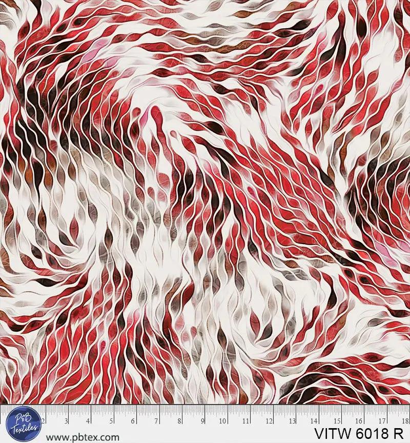 Vitality Chic Red Cotton 108" Wideback Fabric per yard