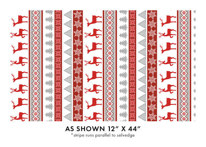Nordic Cabin - Deer Stripe - Red