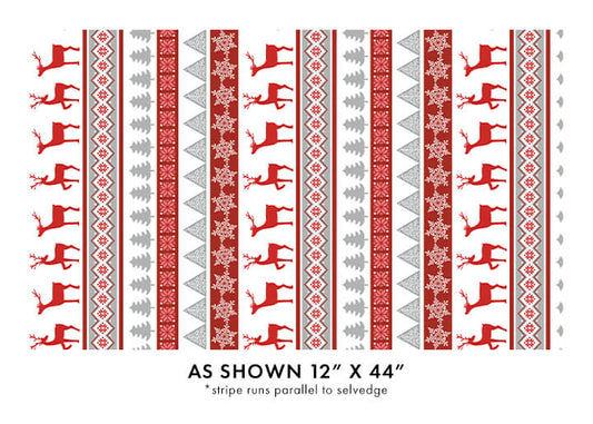 Nordic Cabin - Deer Stripe - Red