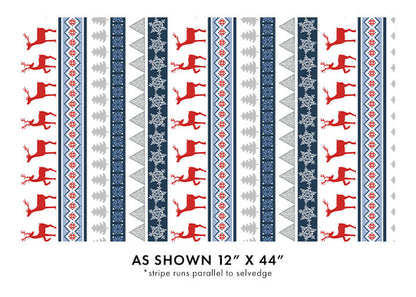 Nordic Cabin - Deer Stripe - Blue