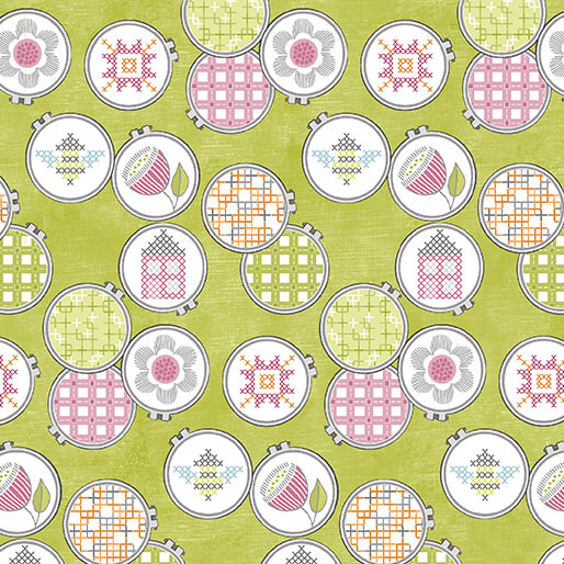 Stitch Garden - Hoops & Stitch - Lime (3-Yard Pack)