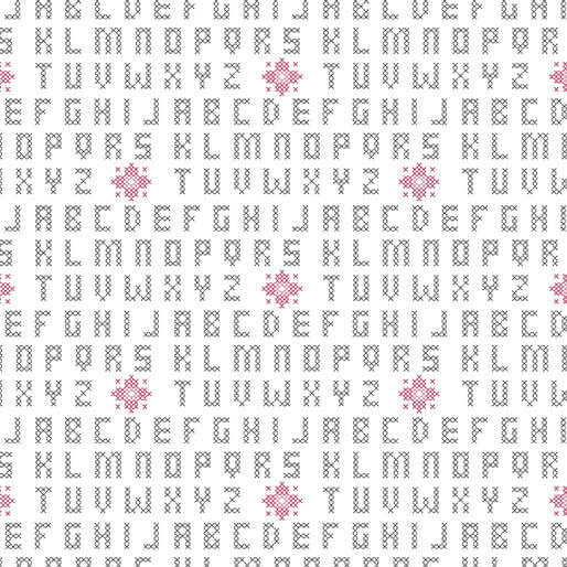Stitch Garden - Cross Stitch Sampler - White