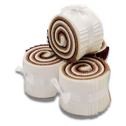 Grain of Color - 2.5" Roll - Shades of Brown & Tan (20 cuts)