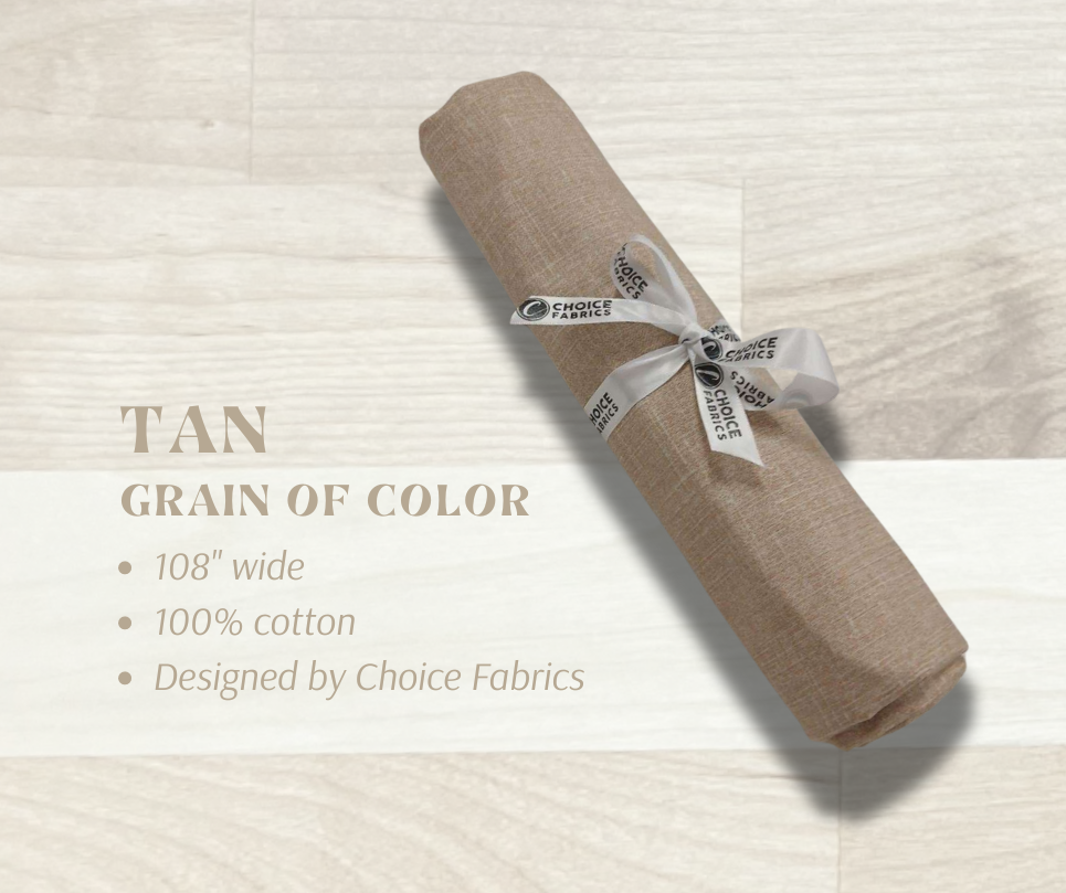 Grain of Color 108" Supreme Backings - Tan