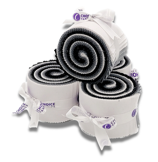 Supreme Solids - 2.5" Roll - Black/White/Grey (20 cuts)