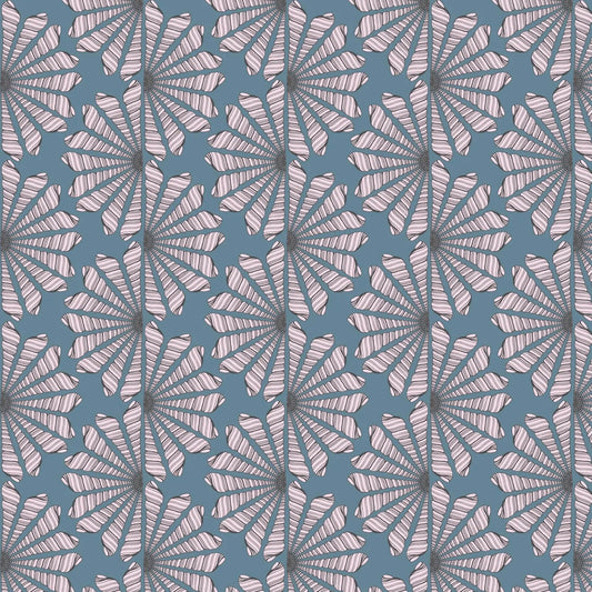 Seashell Serenade - Shell Fan - Blue (3-Yard Pack)