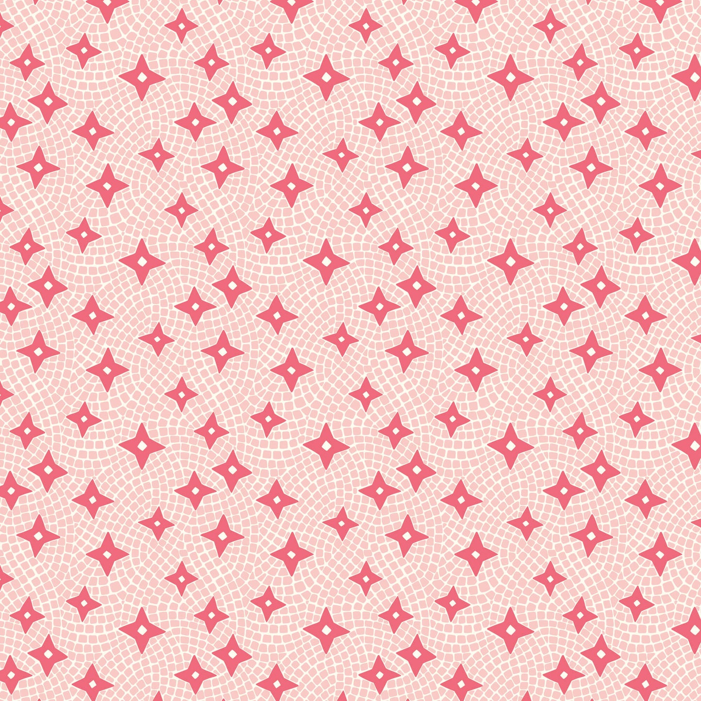 Bohemian Paradise - Tiles and Stars - Pink (3-Yard Pack)