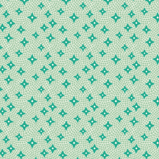 Bohemian Paradise - Tiles and Stars - Green (3-Yard Pack)