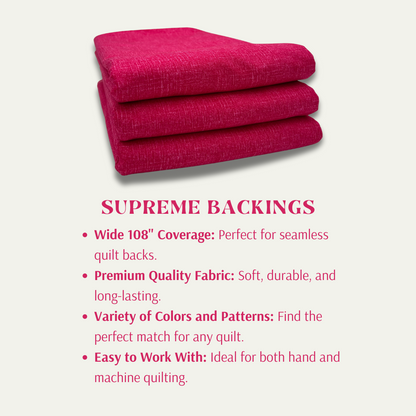 Grain of Color 108" Supreme Backings - Pink