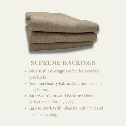 Grain of Color 108" Supreme Backings - Tan