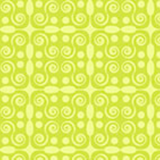 My Watercolor Garden - Geo Scroll - Green
