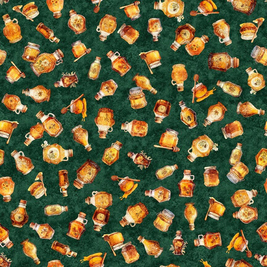 Queen Bee - Honey Bottles - Forest Green (3-Yard Pack)