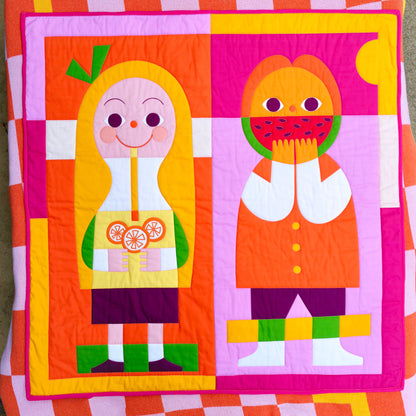 Mary Blair™ Lemonade Girl and Watermelon Boy Quilt