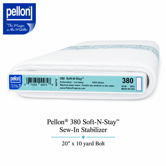Pellon® 380 Soft-N-Stay™ Sew-In Stabilizer 20" x 10 yard Bolt (White)