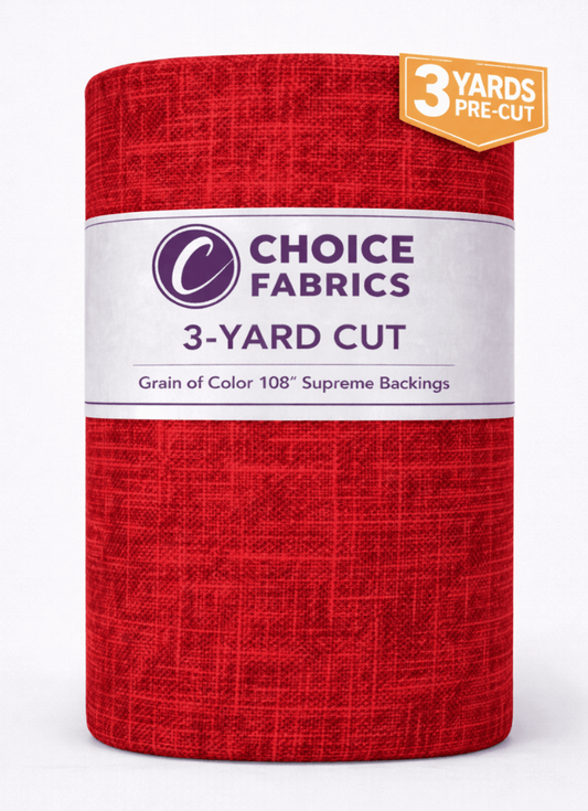 Grain of Color 108" Supreme Backings - Scarlet (3-Yard Pack)