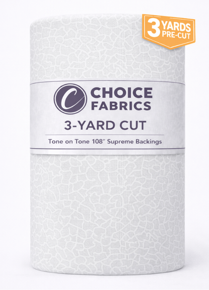 Tone on Tone 108" Supreme Backings - White on White Crackle (3-Yard Pack)