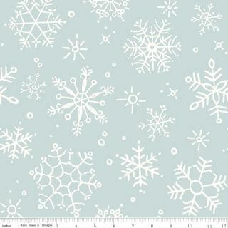 Magical Winterland 108" Wideback - Blue Snowflakes