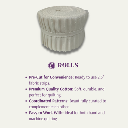 Supreme Solids - 2.5" Roll - Snow White (20 cuts)