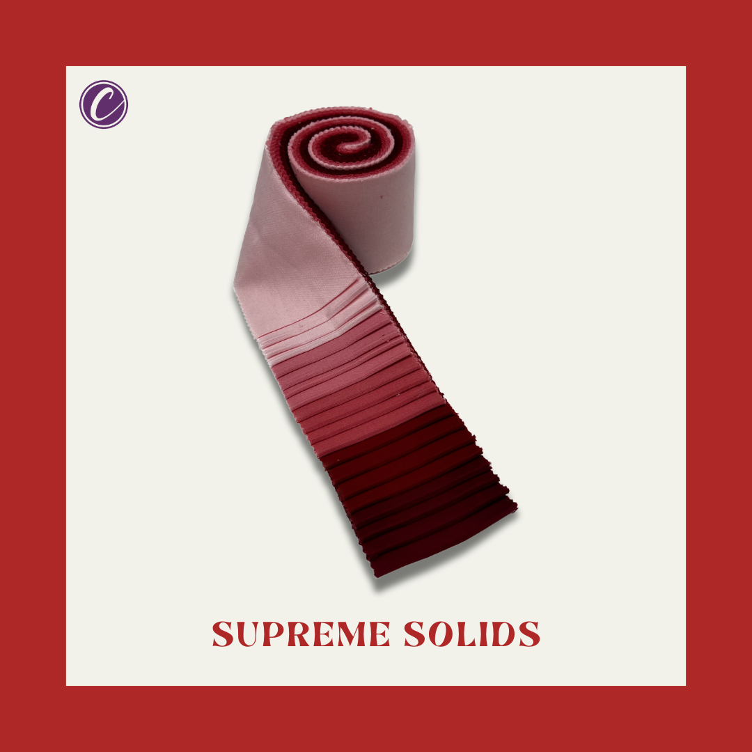 Supreme Solids - 2.5" Roll - Shades of Pink & Red (20 cuts)