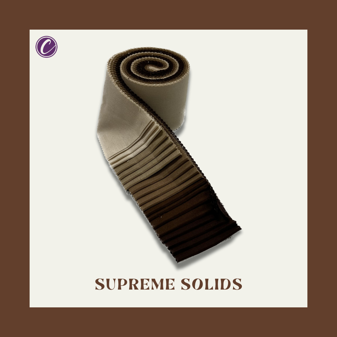 Supreme Solids - 2.5" Roll - Shades of Brown & Tan (20 cuts)