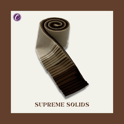 Supreme Solids - 2.5" Roll - Shades of Brown & Tan (20 cuts)