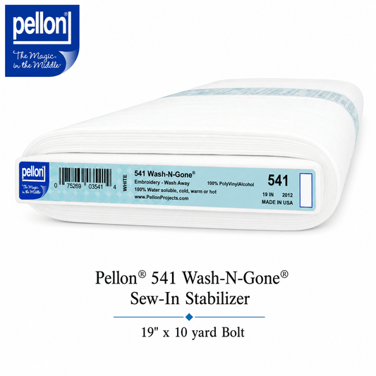 Pellon® 541 Wash-N-Gone® Sew-In Stabilizer 19" x 10 yard Bolt (White)
