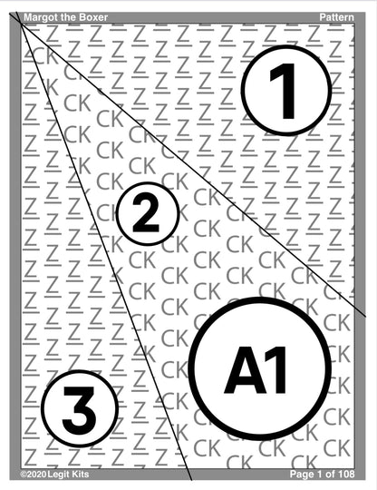 Margot the Boxer Quilt Kit