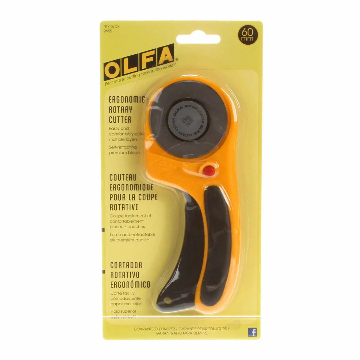 OLFA Deluxe Ergonomic Rotary Cutter 60 mm