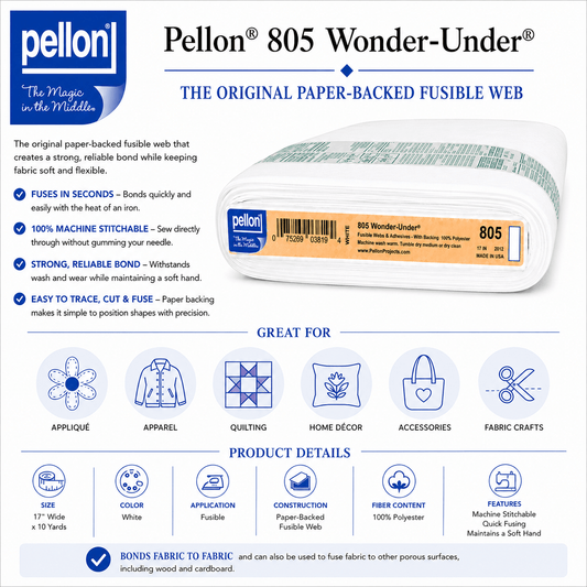 Pellon® 805 Wonder-Under® 17" x 10 yard Bolt (White)