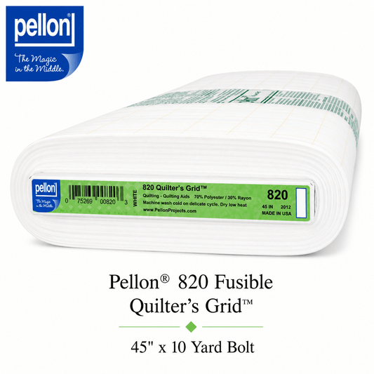 Pellon® 820 Fusible Quilter's Grid™ 45" x 10 yard Bolt (White)