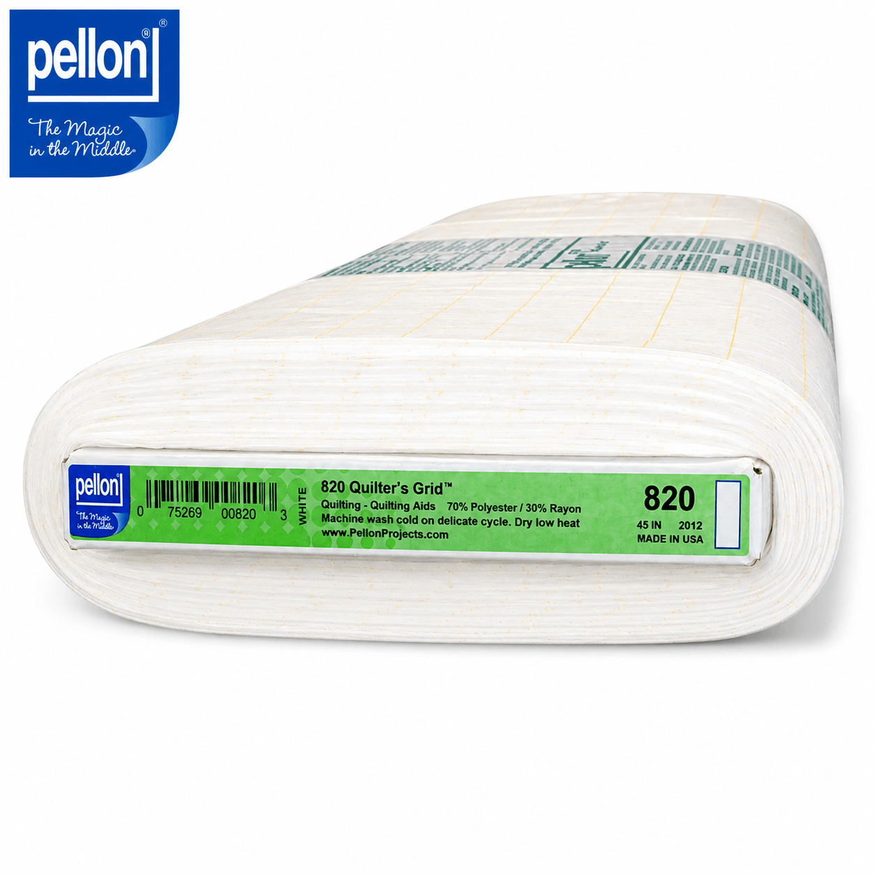 Pellon® 820 Fusible Quilter's Grid™ 45" x 10 yard Bolt (White)