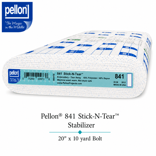 Pellon® 841 Stick-N-Tear™ Stabilizer 20" x 10 yard Bolt (White)