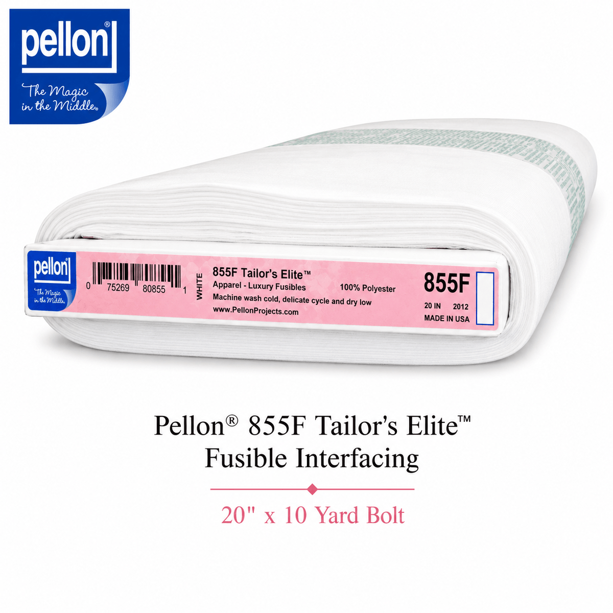 Pellon® 855F Tailor's Elite™ Interfacing 20" x 10 yard Bolt (White)
