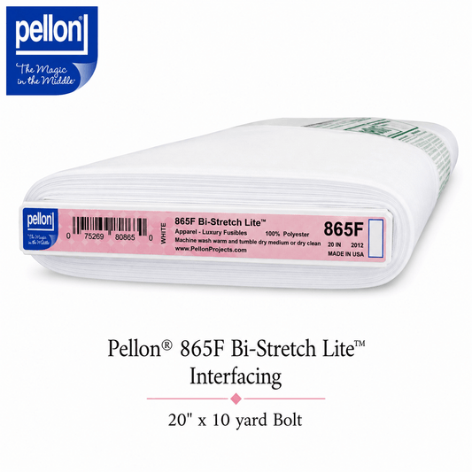 Pellon® 865F Bi-Stretch Lite™ Interfacing 20" x 10 yard Bolt (White)