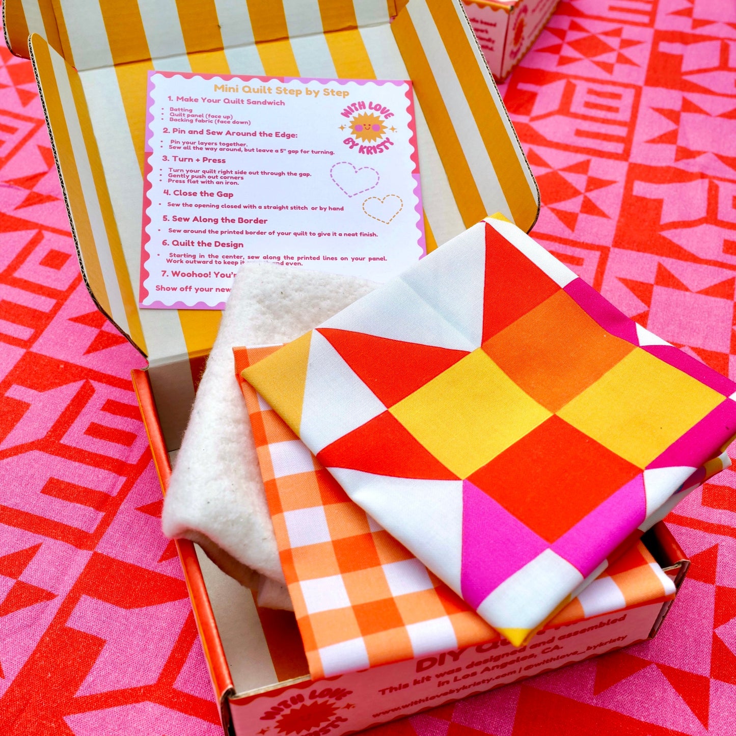 Mini Quilt Kits - Pink