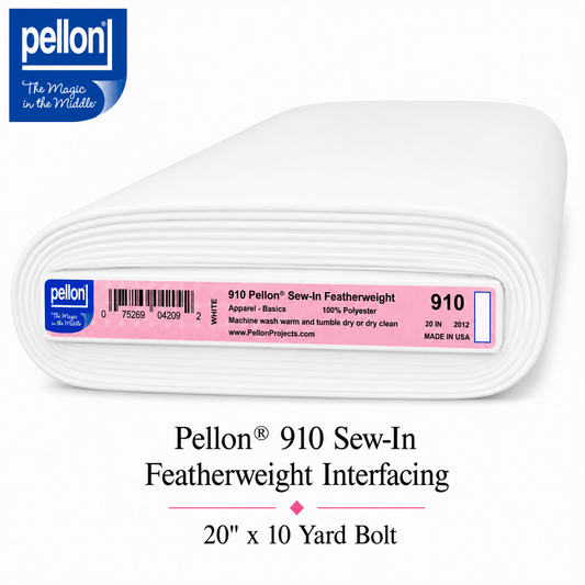 Pellon® 910 Sew-In Featherweight Interfacing 20" x 10 yard Bolt (White)