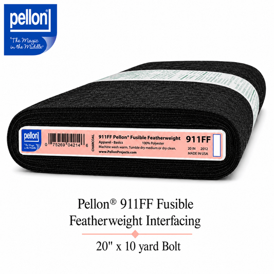 Pellon® 911FF Fusible Featherweight Interfacing – 20" x 10 yard Bolt (Black)