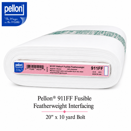Pellon® 911FF Fusible Featherweight Interfacing – 20" x 10 yard Bolt (White)