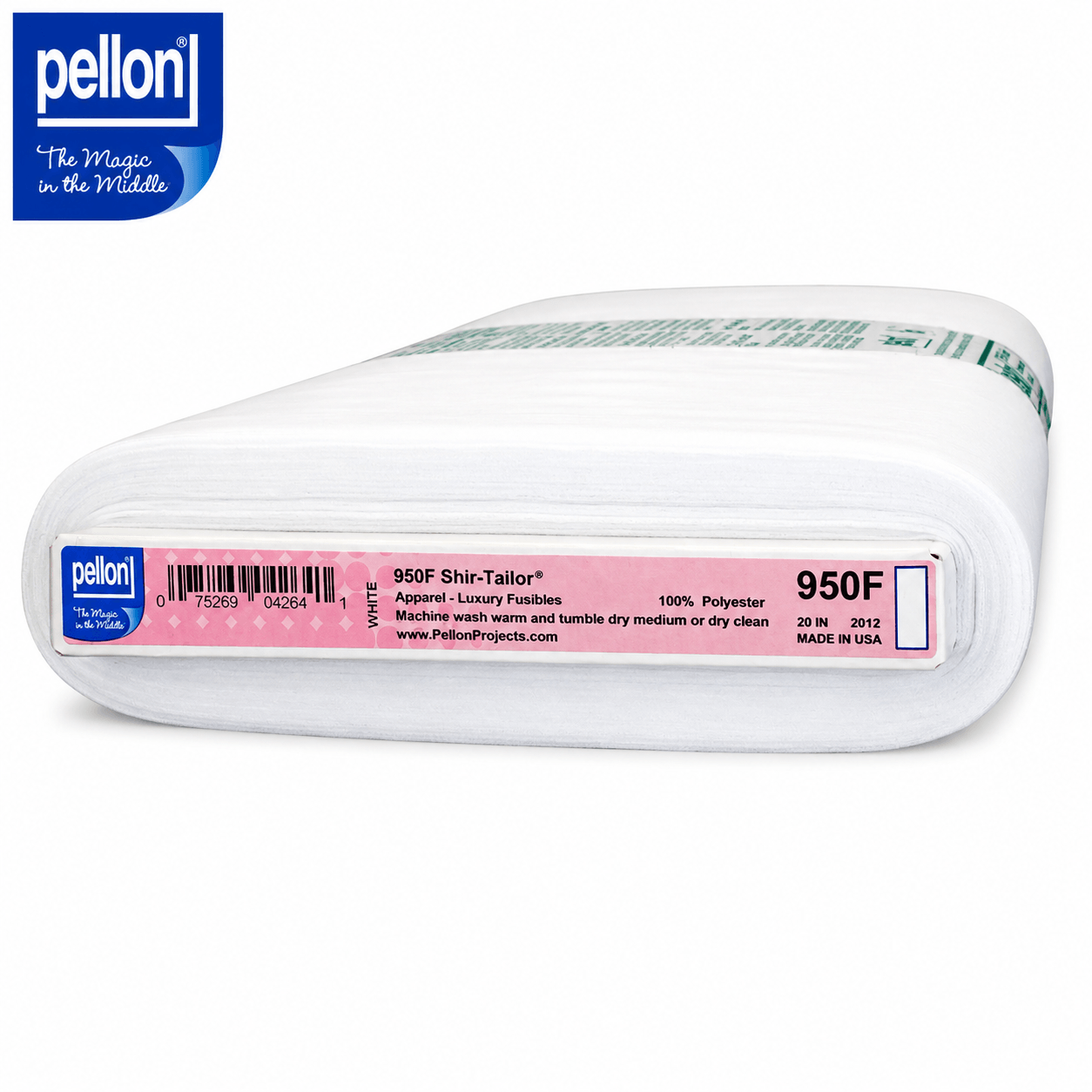 Pellon® 950F ShirTailor® Interfacing 20" x 10 yard Bolt (White)