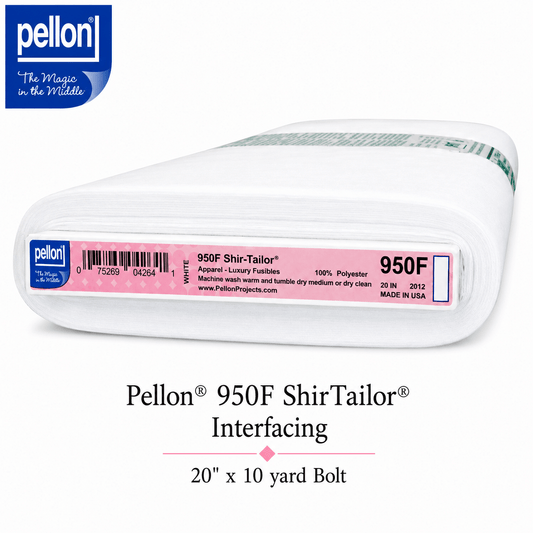 Pellon® 950F ShirTailor® Interfacing 20" x 10 yard Bolt (White)