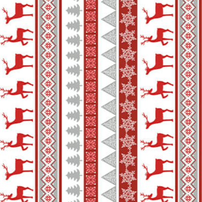 Nordic Cabin - Deer Stripe - Red